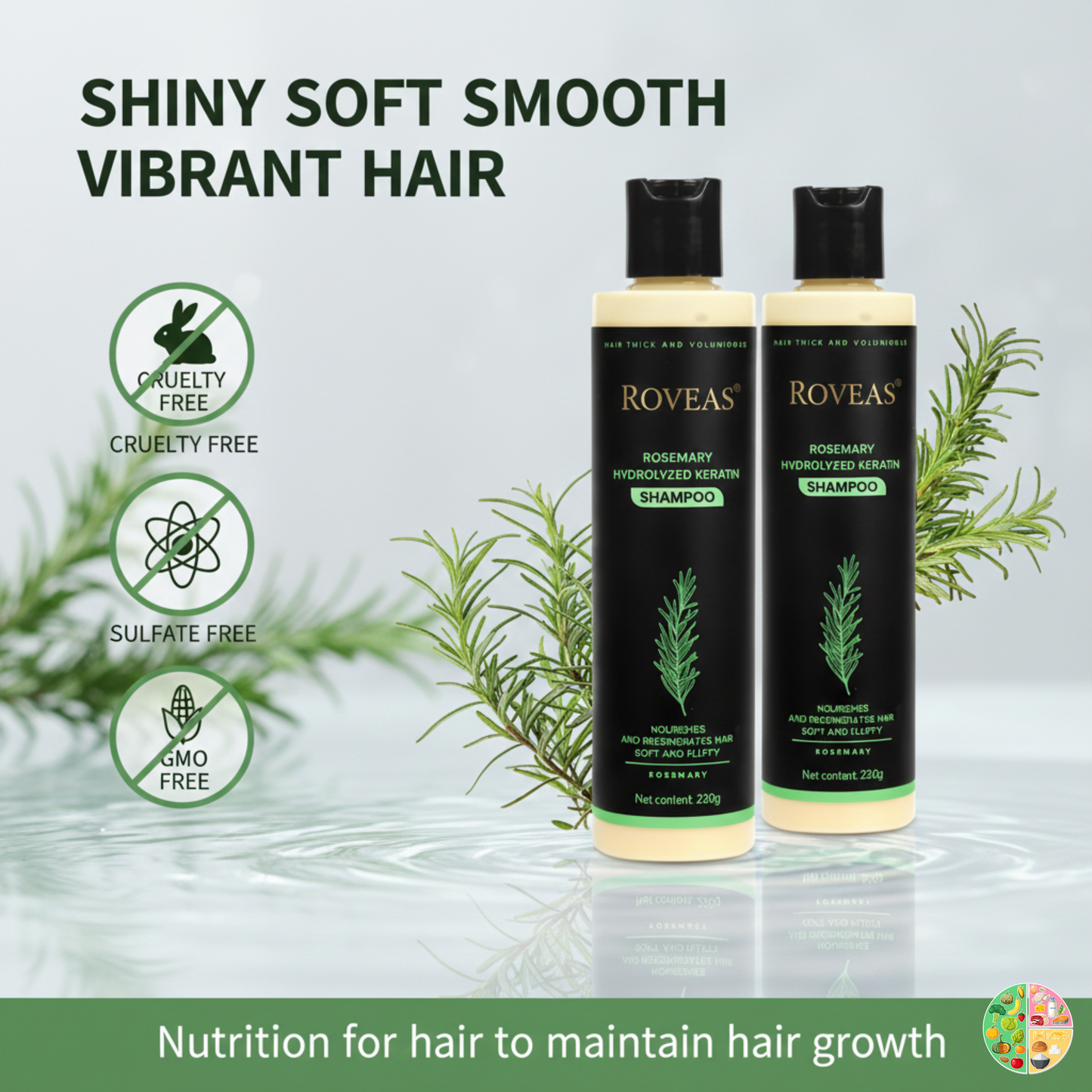 Roveas Haarwuchs-Shampoo